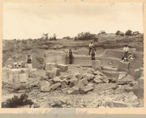 Workers in the Ross Quarry circa 1800s.