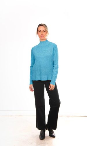 Bridge & Lord | Frosted Blue High Neck Pullover