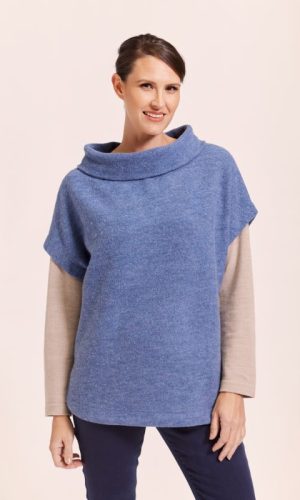 See Saw | 100% Boiled Wool Cowl Neck Top