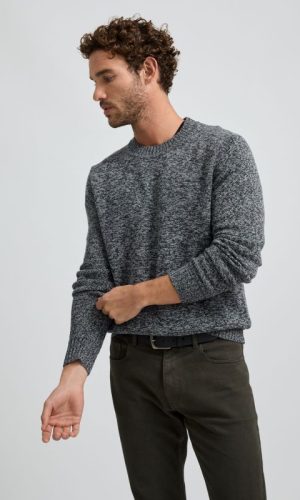 Toorallie | Charcoal Mix Lambswool Crew Jumper