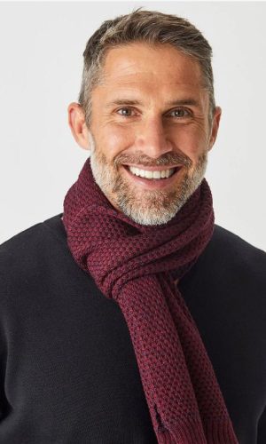 Aklanda | Moss Platted Scarf Berry